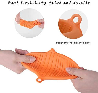 NEPAK 4 Pairs Silicone Cooking Pinch Grips Oven Mitts Potholder - Image 3
