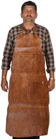 LL LEATHER LOVERS Adjustable Leather Aprons by LLLEATHERLOVERS