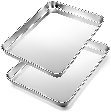 10.4" Baking Sheet Pan, Joyfair Stainless Steel Toaster Oven Trays by Joyfair