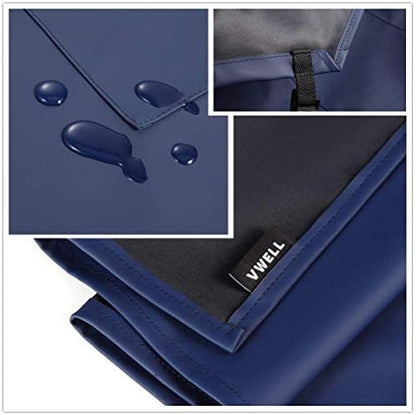 VWELL Waterproof Rubber Vinyl Apron W/ 2 Pockets - Image 3