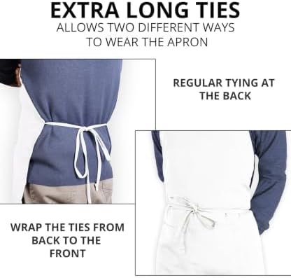 Utopia Kitchen Bib Aprons 2 Pack Adjustable - Image 6