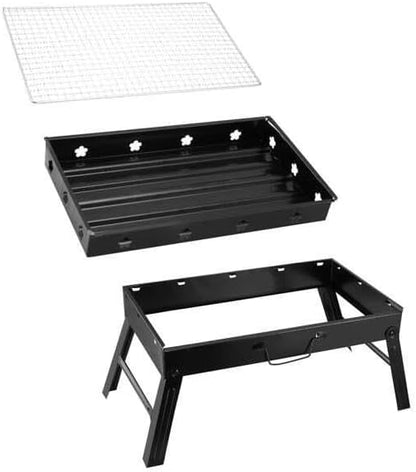 17 X 10 Inch Foldable Portable Stainless Steel BBQ Grill, Tool‑Free 2‑Step - Image 2
