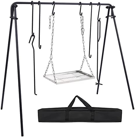 REDCAMP Swing Campfire Grill Stand by REDCAMP