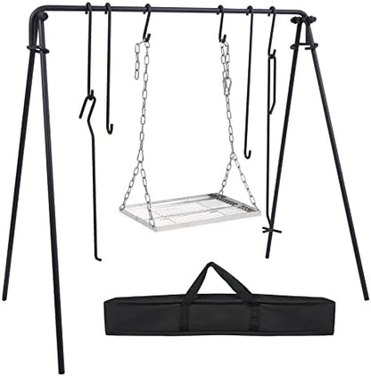 REDCAMP Swing Campfire Grill Stand by REDCAMP