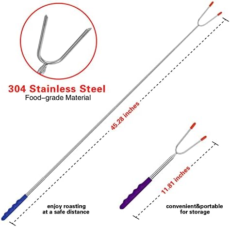 Briout Marshmallow Roasting Sticks 12 Colors Extra Long 45'' Stainless - Image 3