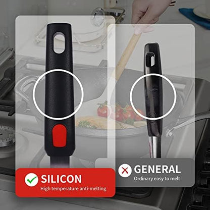 Silicone Spatula Turner Set Large And Thin Flipper Spatulas Heat Resistant 600 - Image 7