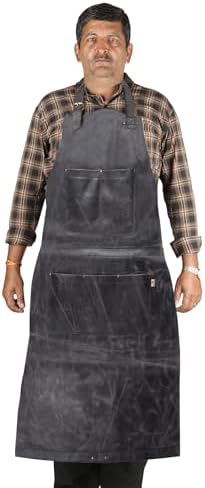 LL LEATHER LOVERS Adjustable Leather Aprons by LLLEATHERLOVERS