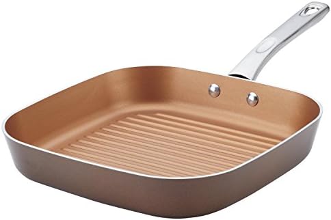 Ayesha Curry Home Collection Nonstick Square Grill Pan / Griddle Pan by AyeshaCurry
