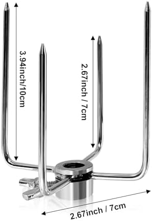 2Pcs Heavy Duty Stainless Steel BBQ Rotisserie Forks - Image 3