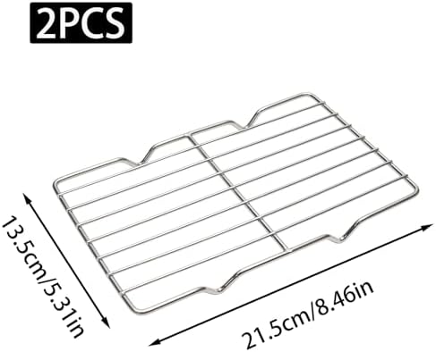2 Pcs Stainless Steel Roasting Rack 5.3" x8.5" - Image 2
