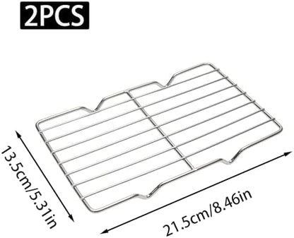 2 Pcs Stainless Steel Roasting Rack 5.3" x8.5" - Image 2