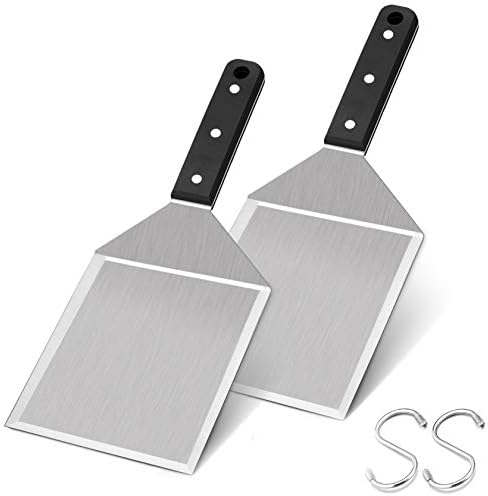 Leonyo Stainless Steel Hamburger Spatulas Turner Heavy Duty, 2 Pack by Leonyo