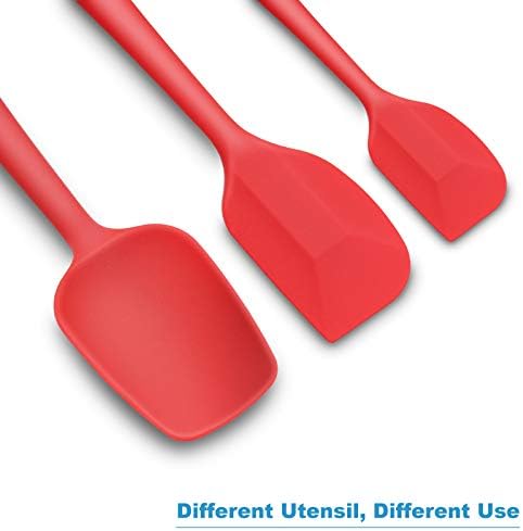 3-Piece Silicone Spatula Set, 600°F Heat Resistant - Image 3