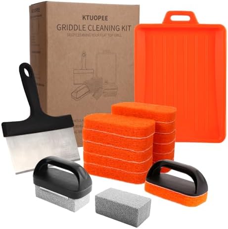 Upgraded Griddle Cleaning Kit for Blackstone 18 Pieces Flat Top Grill by KTUOPEE