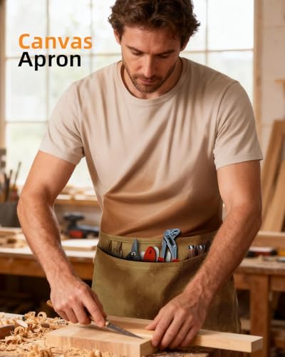 Canvas Work Waist Apron with 3 Pocket - Image 3