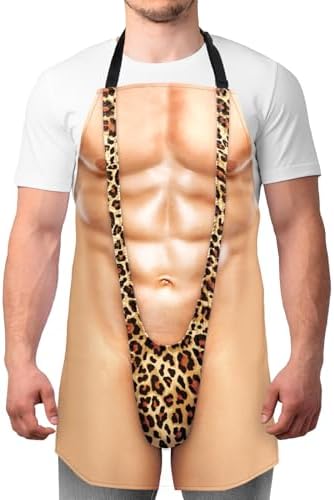 Funny Men Cooking Grilling Aprons Belly BBQ Funny Gag Gifts by A+AIFAMY
