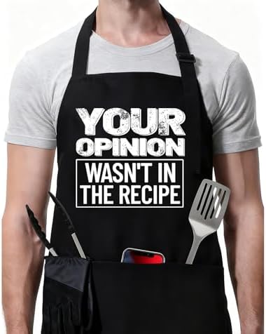Rosoz Funny BBQ Black Chef Aprons by Rosoz