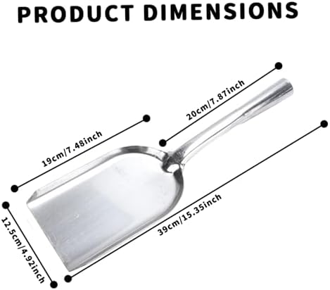 15.4-Inch Ash Shovel, Heavy-Duty Stainless Steel Flat Coal Shovel - Image 5