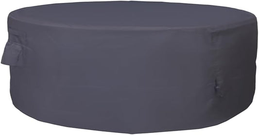 Round Patio Furniture Cover, Heavy Duty and Waterproof for Outdoor Furniture covers, Round outdoor table cover, Patio table cover 62"DIA x 27.5"H Black