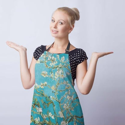 Kitchen Aprons for Men Almond Blossom Tree Women Apron for Cooking Restaurant - Image 3