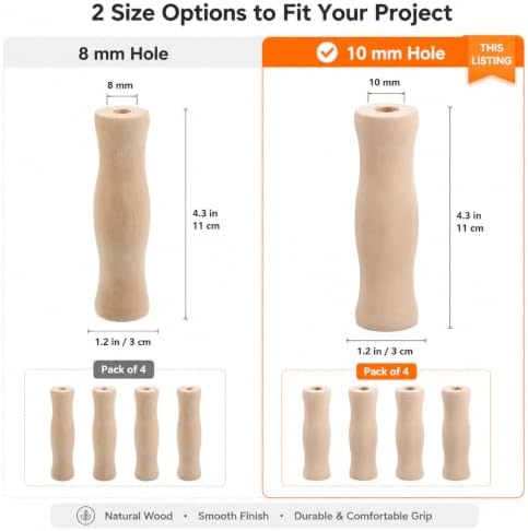 Cabilock 4pcs Wooden Replacement Handles - Image 4
