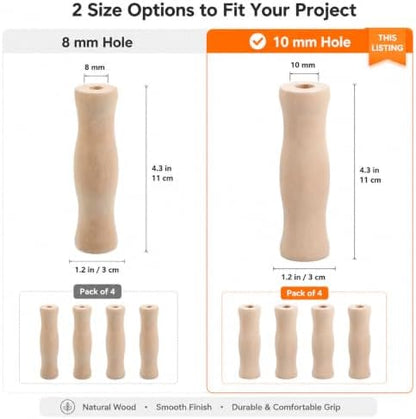 Cabilock 4pcs Wooden Replacement Handles - Image 4