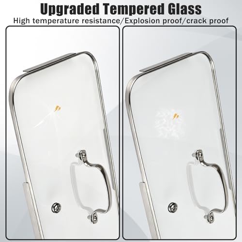 Vayepro Griddle Glass Lid for Lodge 9.5 x 16.75 Inch Cast Iron Rectangular - Image 7