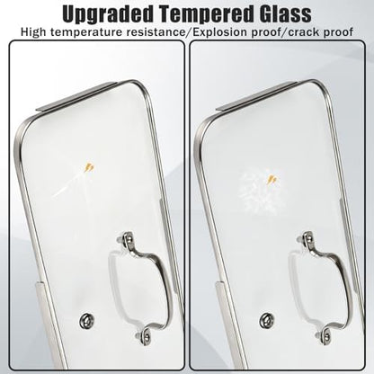 Vayepro Griddle Glass Lid for Lodge 9.5 x 16.75 Inch Cast Iron Rectangular - Image 7