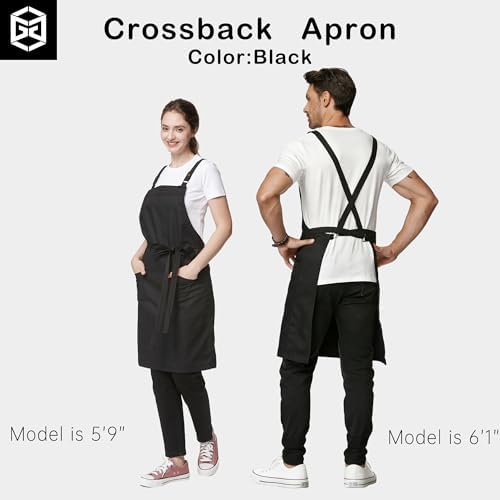 Cross Back Apron for Men Chef Pockets 4251JX - Image 4