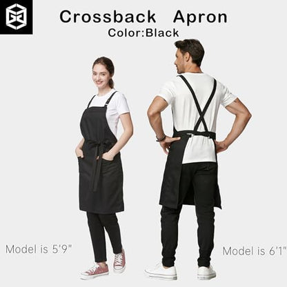 Cross Back Apron for Men Chef Pockets 4251JX - Image 4