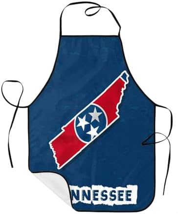 State Flag Apron with Bib Adjustable Kitchen Cooking Aprons Waitress Barbecue by Unknown