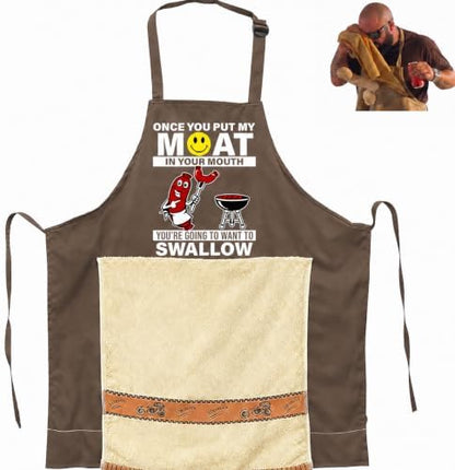 Chef's Prank Apron, Adjustable Neck Strap, Hidden Surprise Gift by GIFTELIX