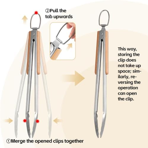 14 Inch Stainless Steel Grill Tongs - Image 4