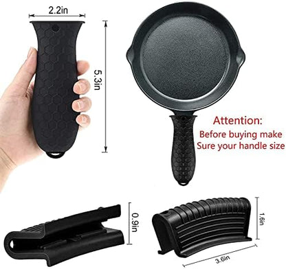 8 Pcs Non-Slip Silicone Hot Handle Holder & Assist Grips, Potholder - Image 2