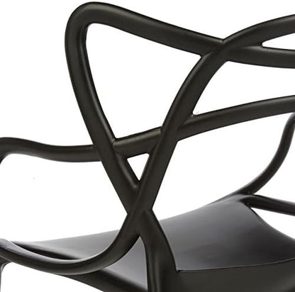 2xhome Modern Dining Chair | Stackable Indoor or Outdoor Entangled Side Chair | - Image 8