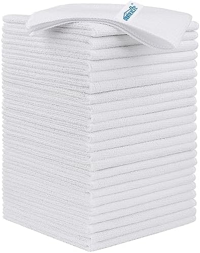 HOMEXCEL 24PK Microfiber Cleaning Cloth, Cleaning Rag by HOMEXCEL