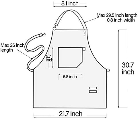 No-Tie Canvas Apron Heavy-Duty 16OZ Work Apron - Image 4