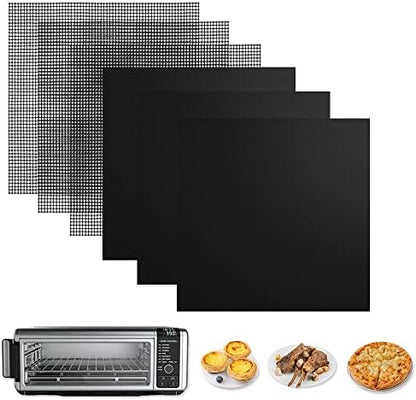for Ninja Foodi Reusable Air Fryer Liners 12x12inch Non-Stick，Bottom of Toaster by Sun3drucker