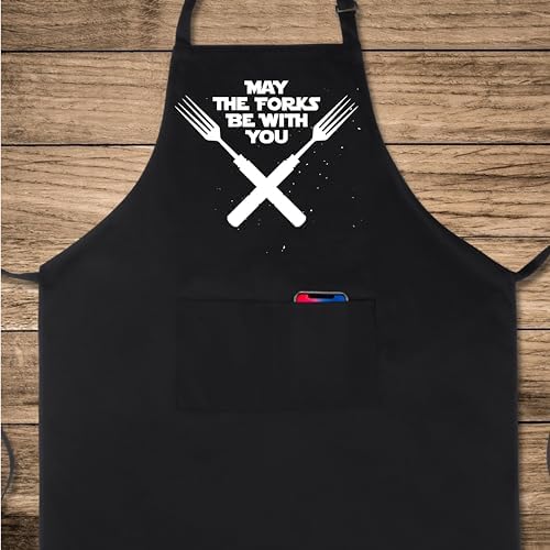Xornis 100% Cotton Funny Apron for Men Women Adjustable Bib Aprons - Image 2