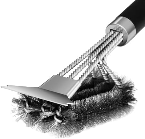 BBQ Grill Cleaning Brush Scraper, 3 in 1 Barbecue Woven Wire Brush by AslyYardMngSter