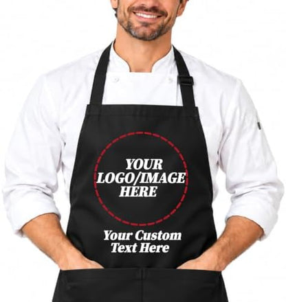 Custom Logo Apron, Personalized Name, Photo Aprons by Handmade