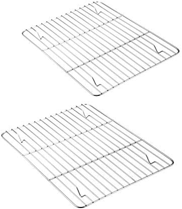 E-far Small Baking Cooling Rack Set of 2, Stainless Steel Metal Roasting by E-far