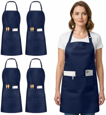 Utopia Kitchen Bib Aprons 4 Pack Adjustable by UTOPIAKITCHEN