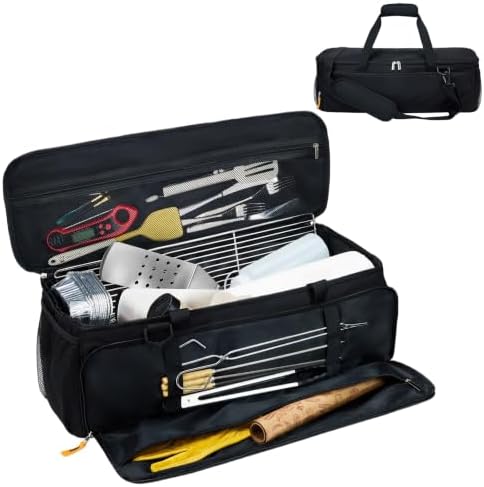 24” Grill Tool Storage with Rigid Bottom Board, BBQ Utensil Bag, Bag Only by NOELIFE