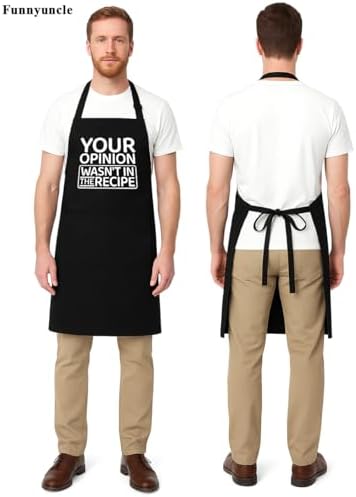 FUNNYUNCLE Funny BBQ Grilling Kitchen Cooking Chef Aprons - Image 2