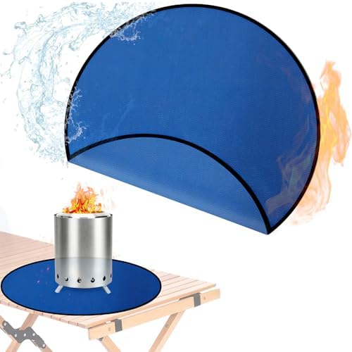 20" Tabletop Fire Pit Mat for Solo Stove Mesa XL, Table Top Protector-Blue by ZCHLPTZUP