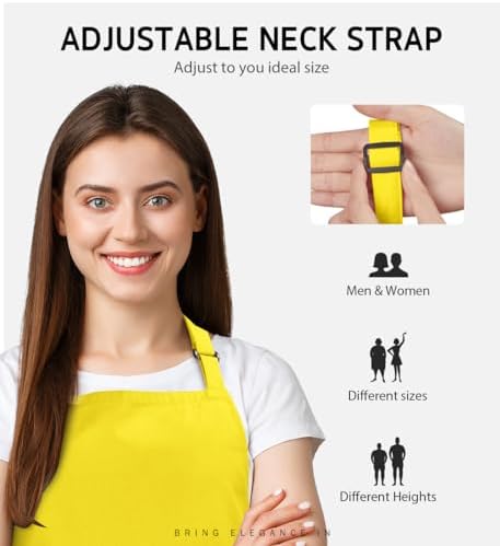 Syntus Apron for Men Women, Adjustable Cooking Kitchen Apron - Image 4