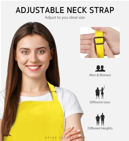 Syntus Apron for Men Women, Adjustable Cooking Kitchen Apron - Image 4