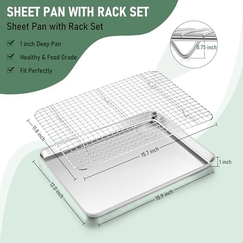 Homikit Baking Sheet with Wire Rack Set - Image 2
