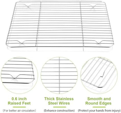 P&P CHEF 11.6" x 9" Cooling Baking Wire Racks Pack of 2 - Image 3